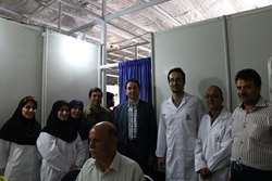 حضور فعال کانون بسیج جامعه پزشکی مجتمع بیمارستانی امیراعلم در بیمارستان صحرایی شهید همدانی